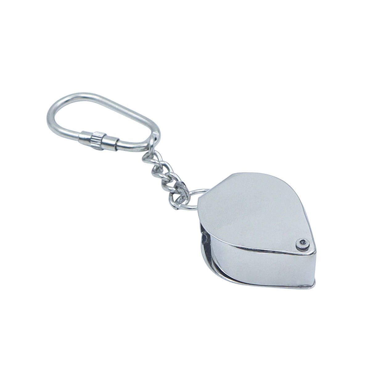 Custom Silver Colour Loupe Keyring
