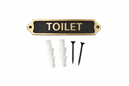 Toilet Solid Brass Plaque