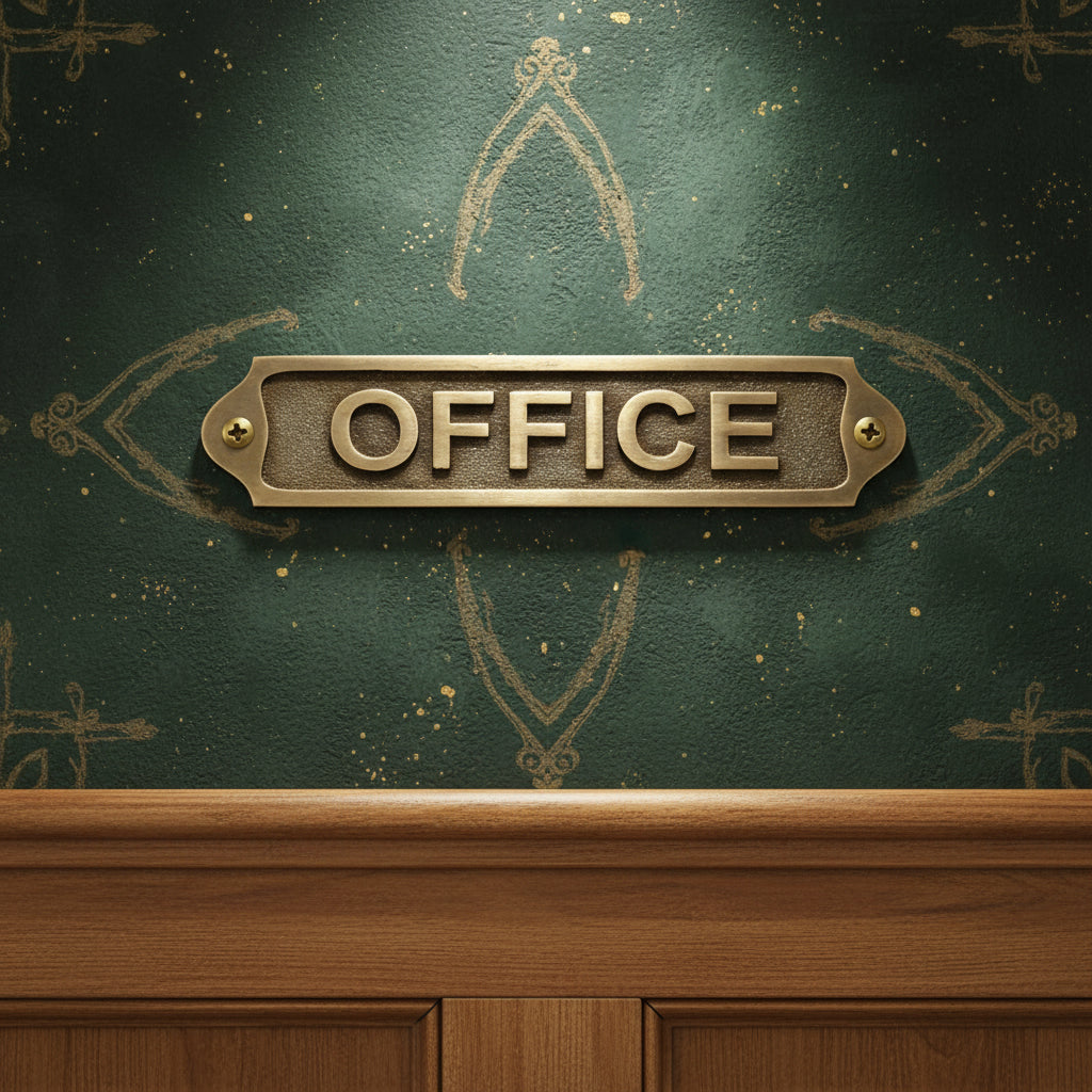 Personalised Office Brass Plaque