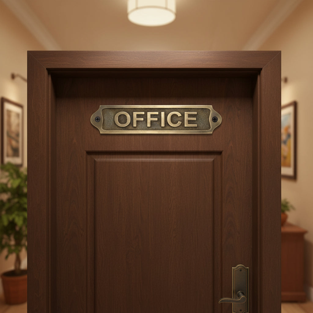 Personalised Office Brass Plaque