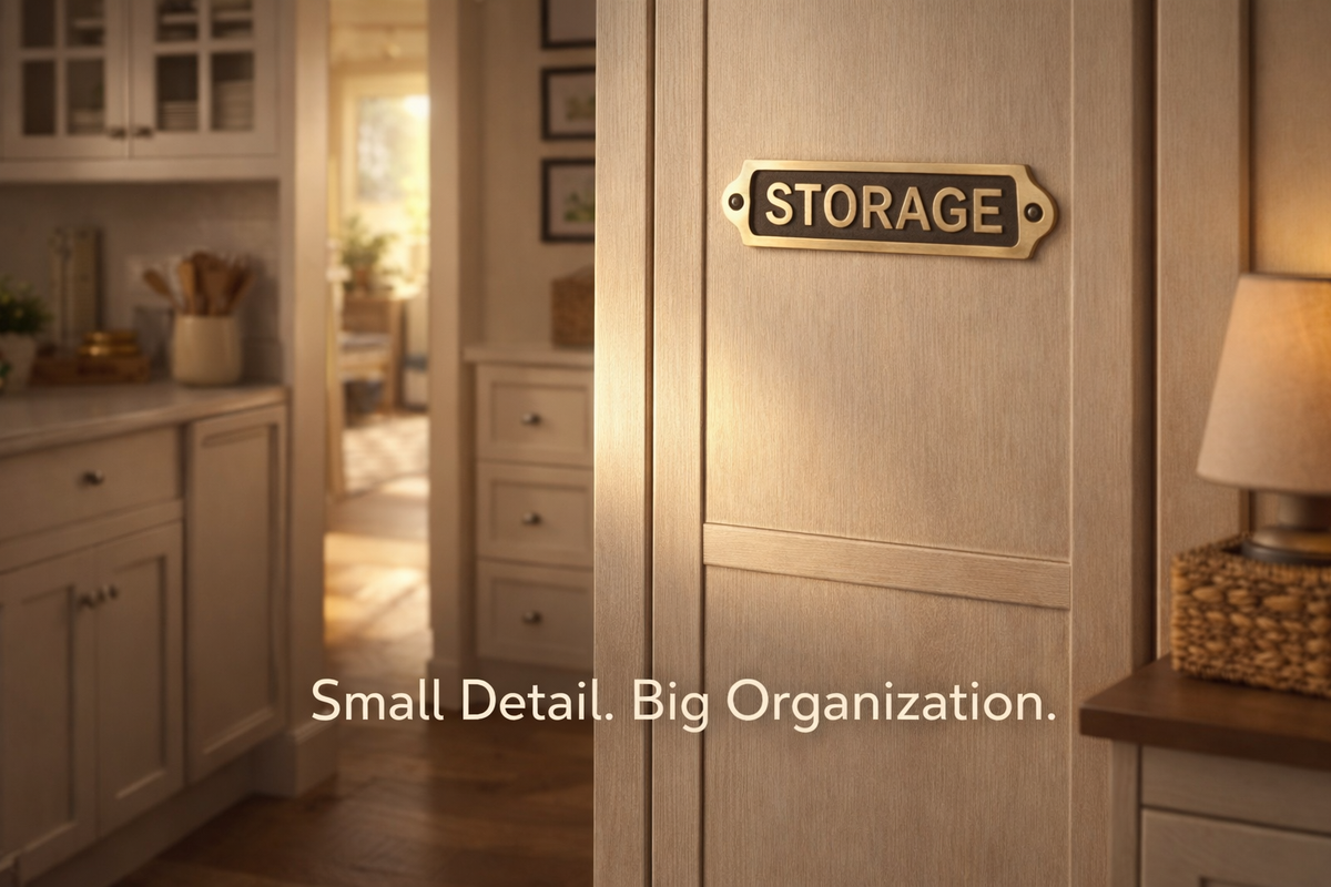 Solid Brass Storage Wall Sign