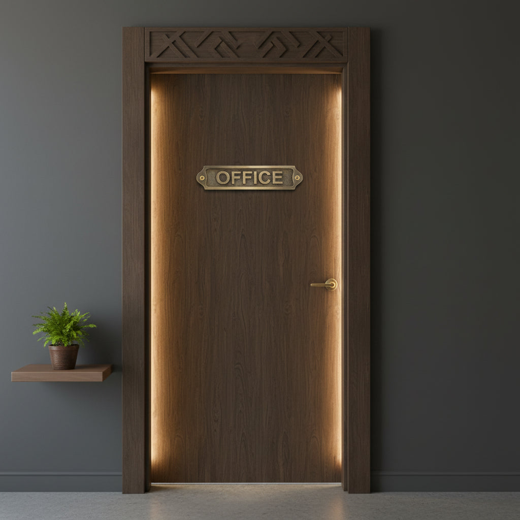 Personalised Office Brass Plaque