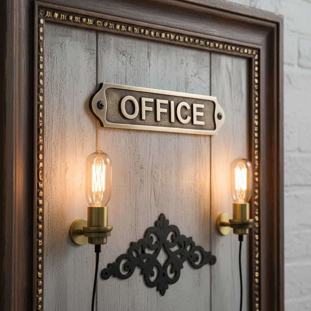 Personalised Office Brass Plaque