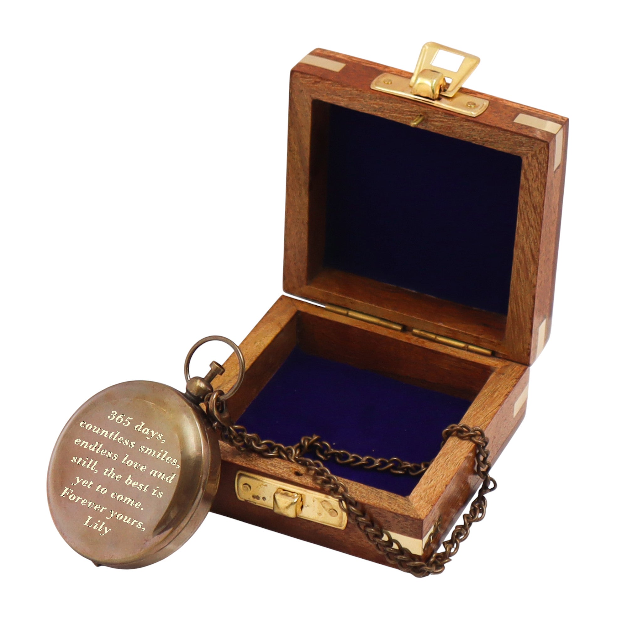 Personalised 3-Inch Sundial Compass for 1st Paper Anniversary Gift