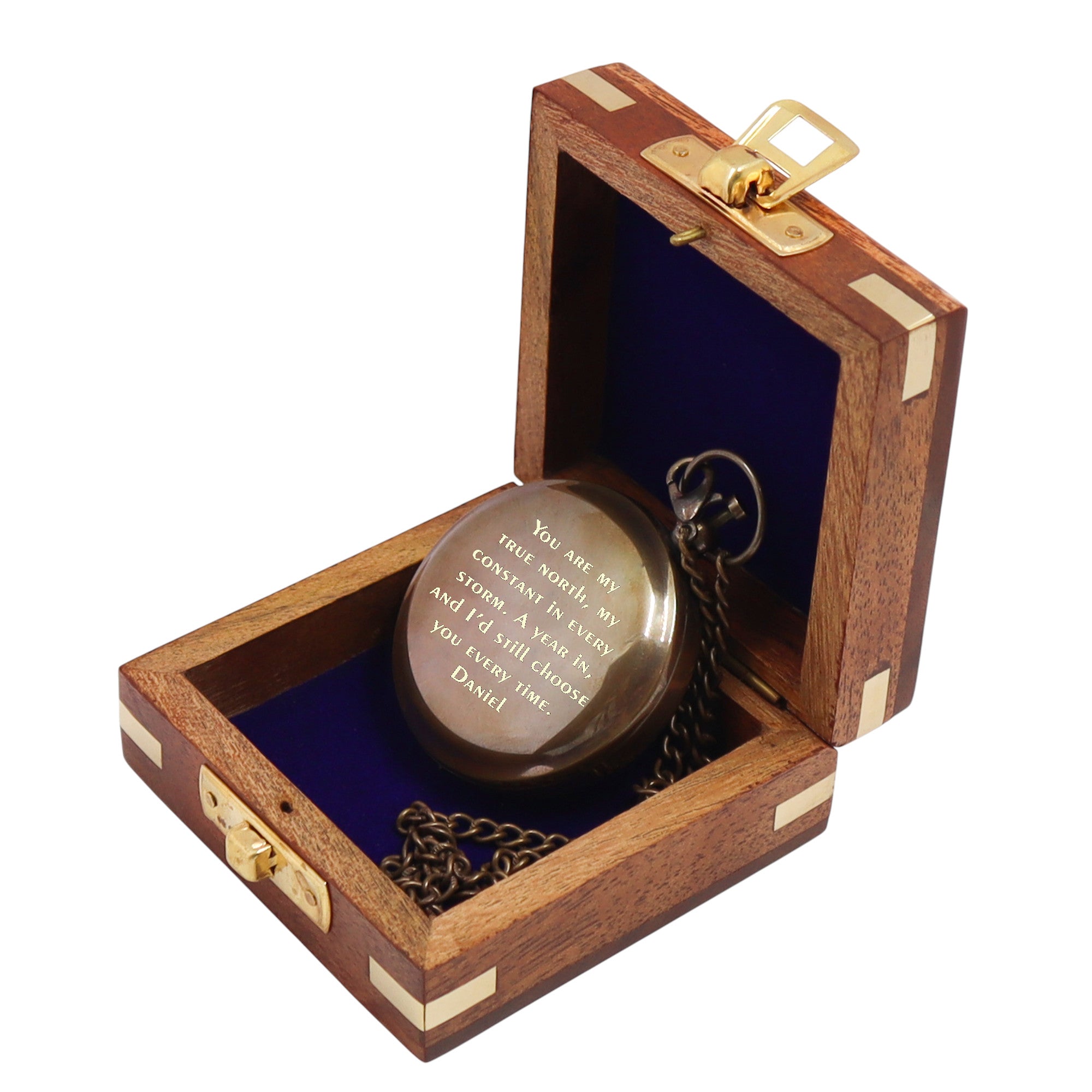 Personalised 3-Inch Sundial Compass for 1st Paper Anniversary Gift