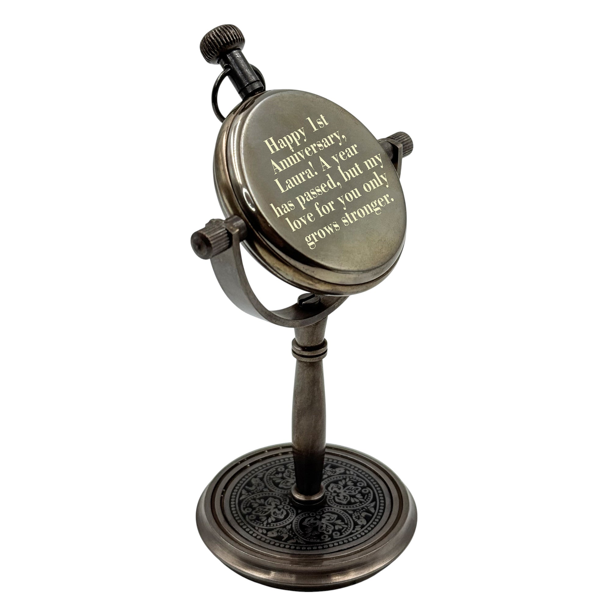 Personalised 1st Paper Anniversary Desk Clock