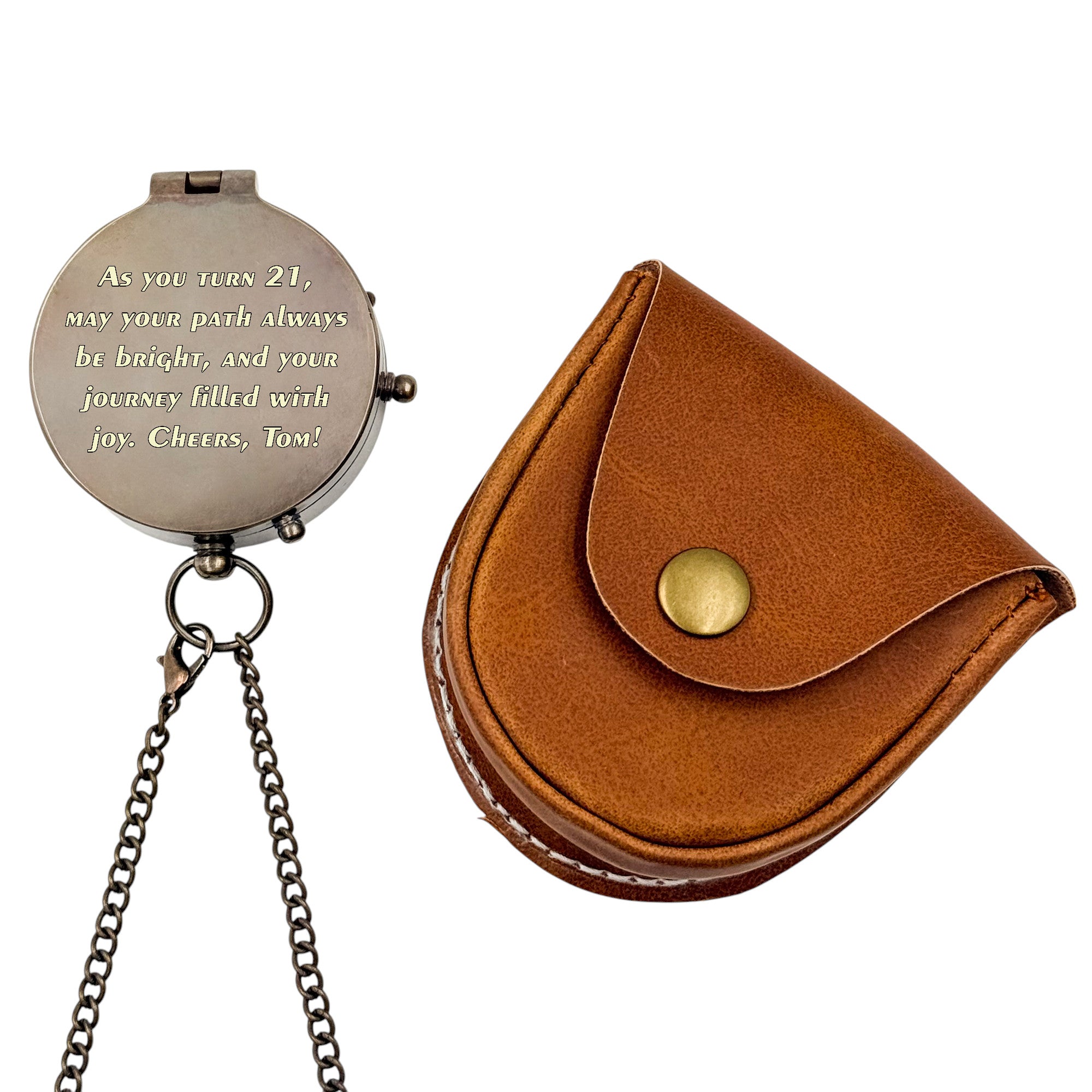 Personalised 21st Birthday Compass