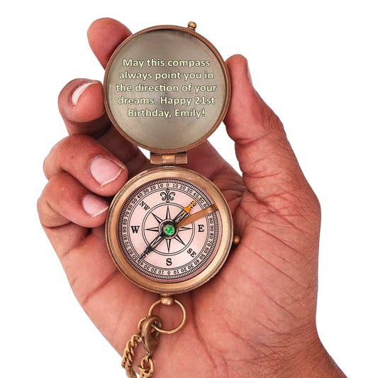 Personalized 21st Birthday Compass