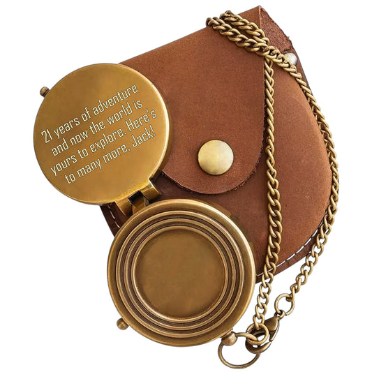 Personalized 21st Birthday Compass