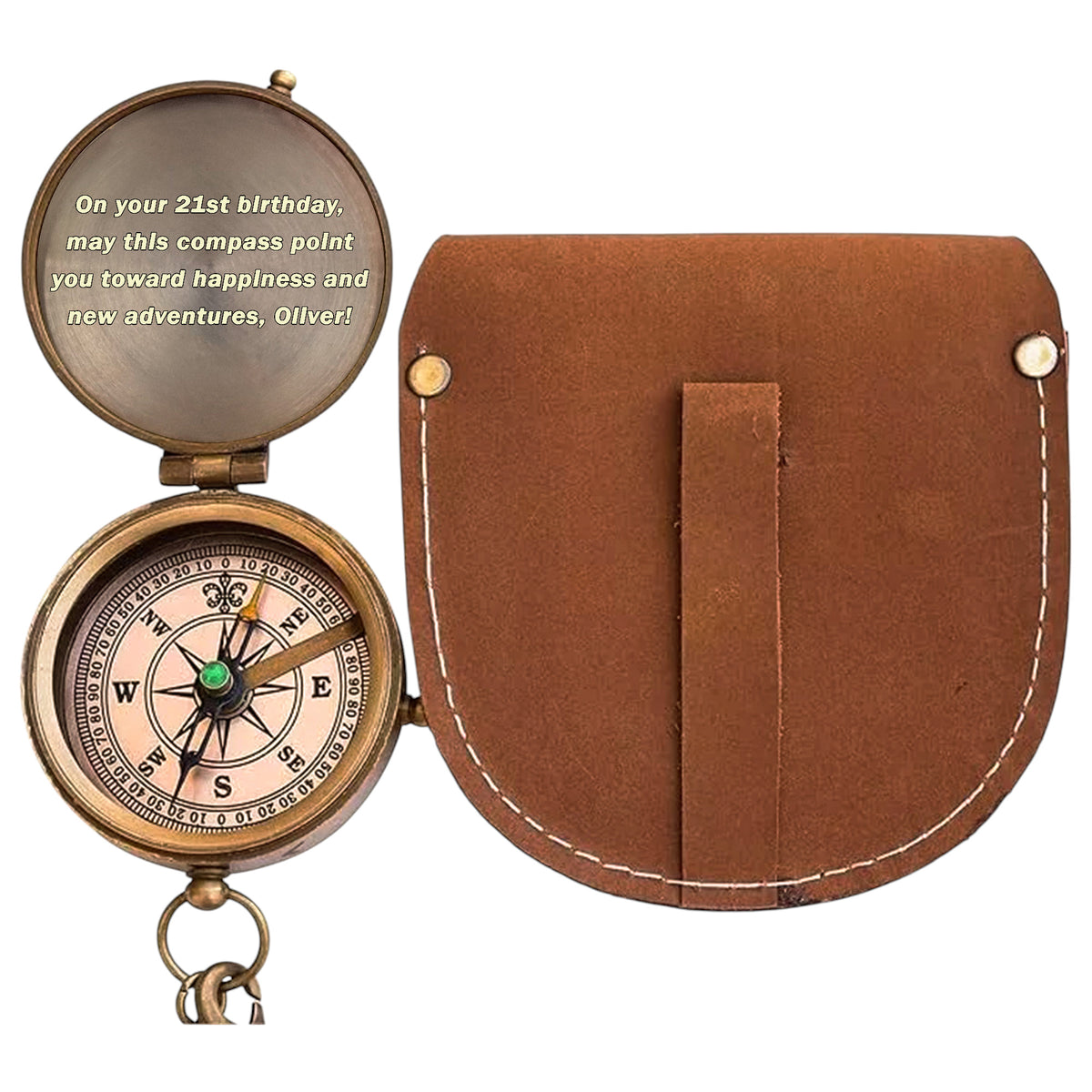 Personalised 21st Birthday Compass