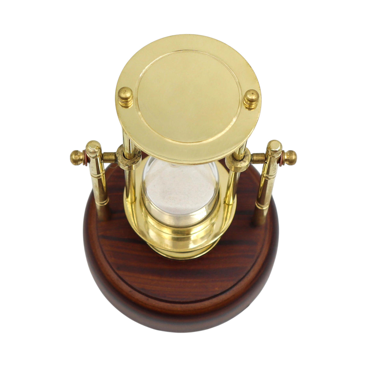 Custom 3 Minute Hourglass with Wooden Base & Compass