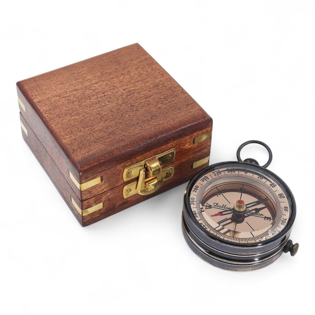 Custom Dollond London Open Face Gunmetal Compass