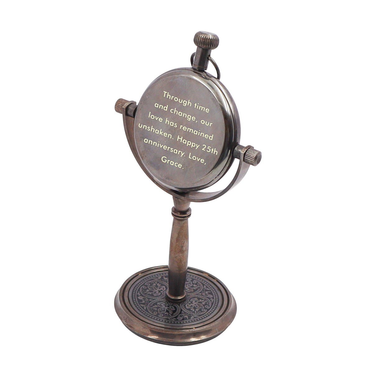 Personalized 25th Anniversary Desk Clock