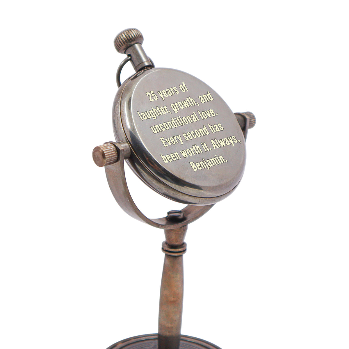 Personalized 25th Anniversary Desk Clock