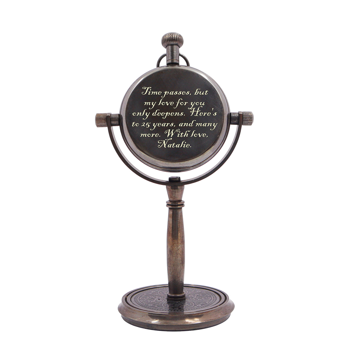 Personalized 25th Anniversary Desk Clock
