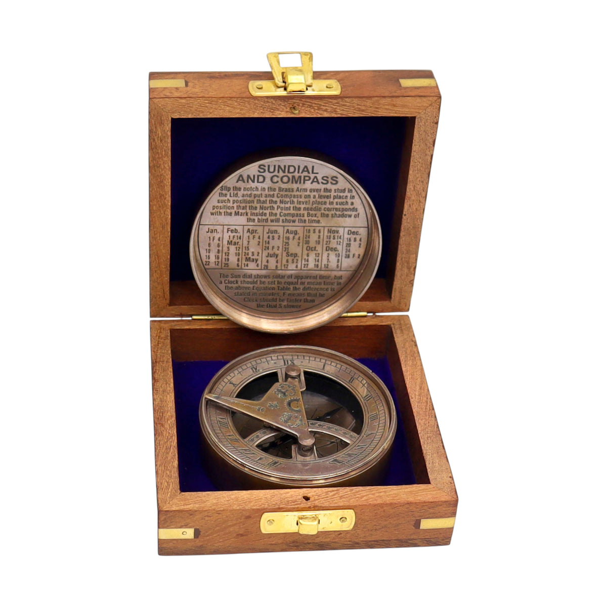 Personalised Bronze Signature Sundial Compass