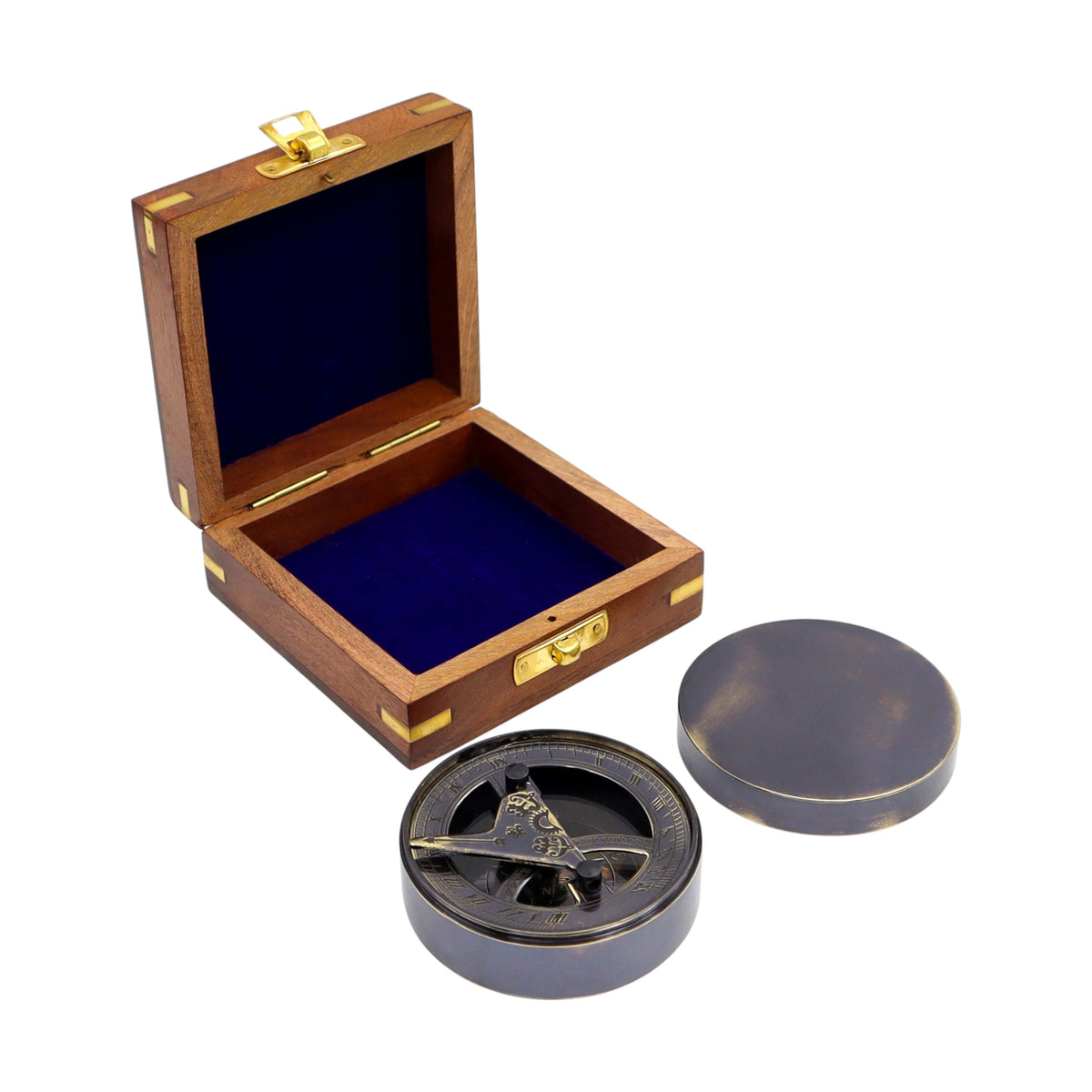 Personalised Gunmetal Signature Sundial Compass