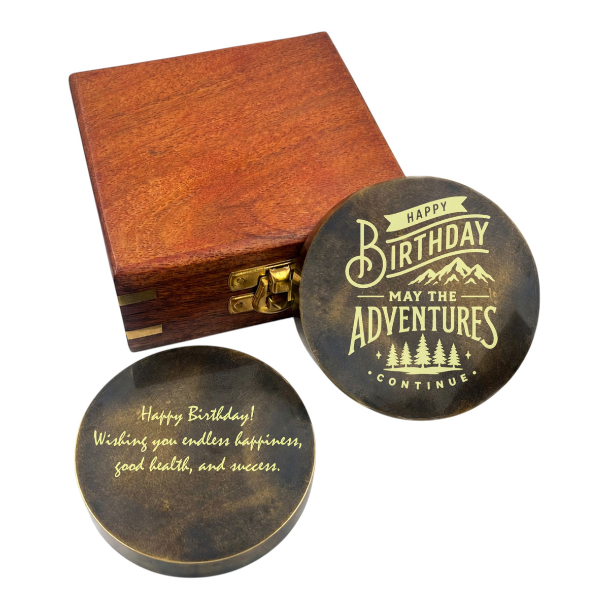 Personalised Gunmetal Signature Sundial Compass