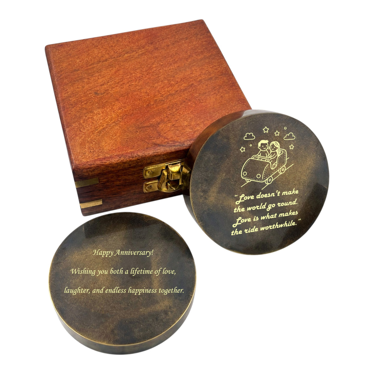 Personalised Gunmetal Signature Sundial Compass