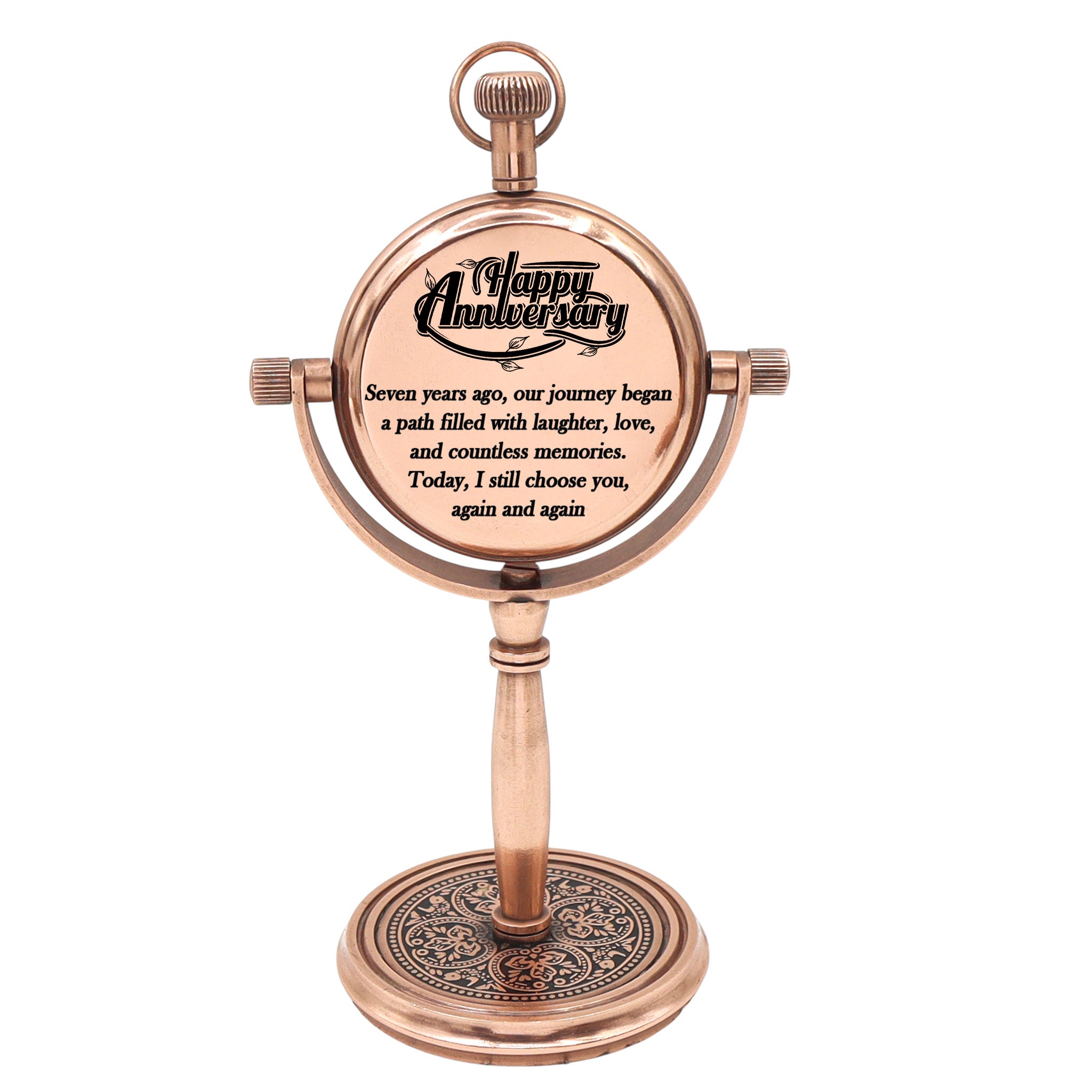 Personalised Copper Desk Clock