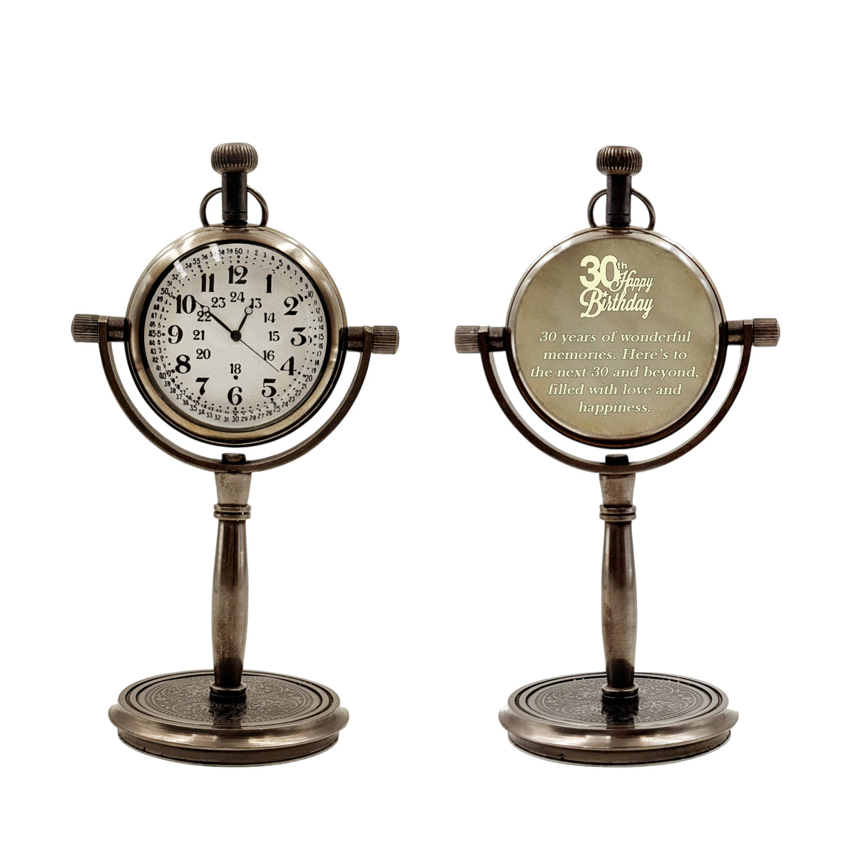 Personalised 30th Birthday Desk Clock