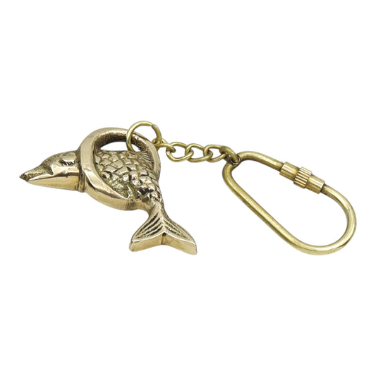 Brass Fish Keyring