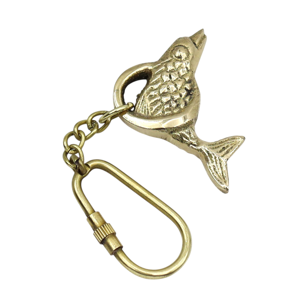 Brass Fish Keyring