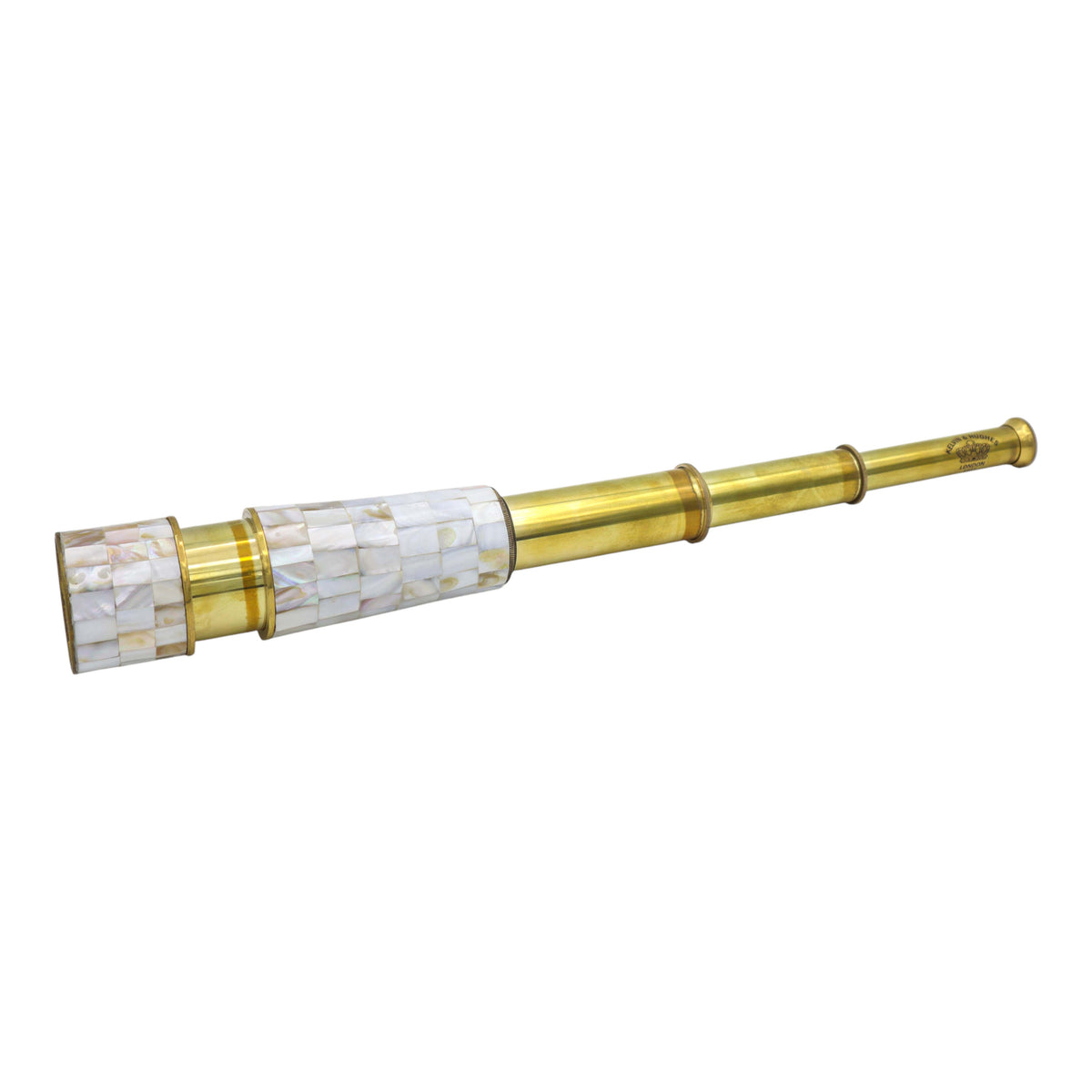 Personalised Mother of Pearl Telescope with Wooden Box