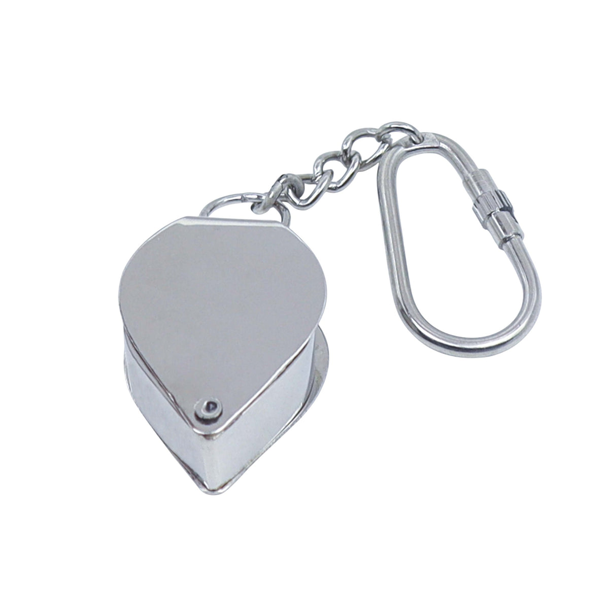 Custom Silver Colour Loupe Keyring