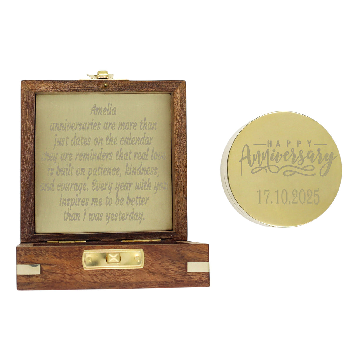 Personalised Brass Signature Sundial Compass