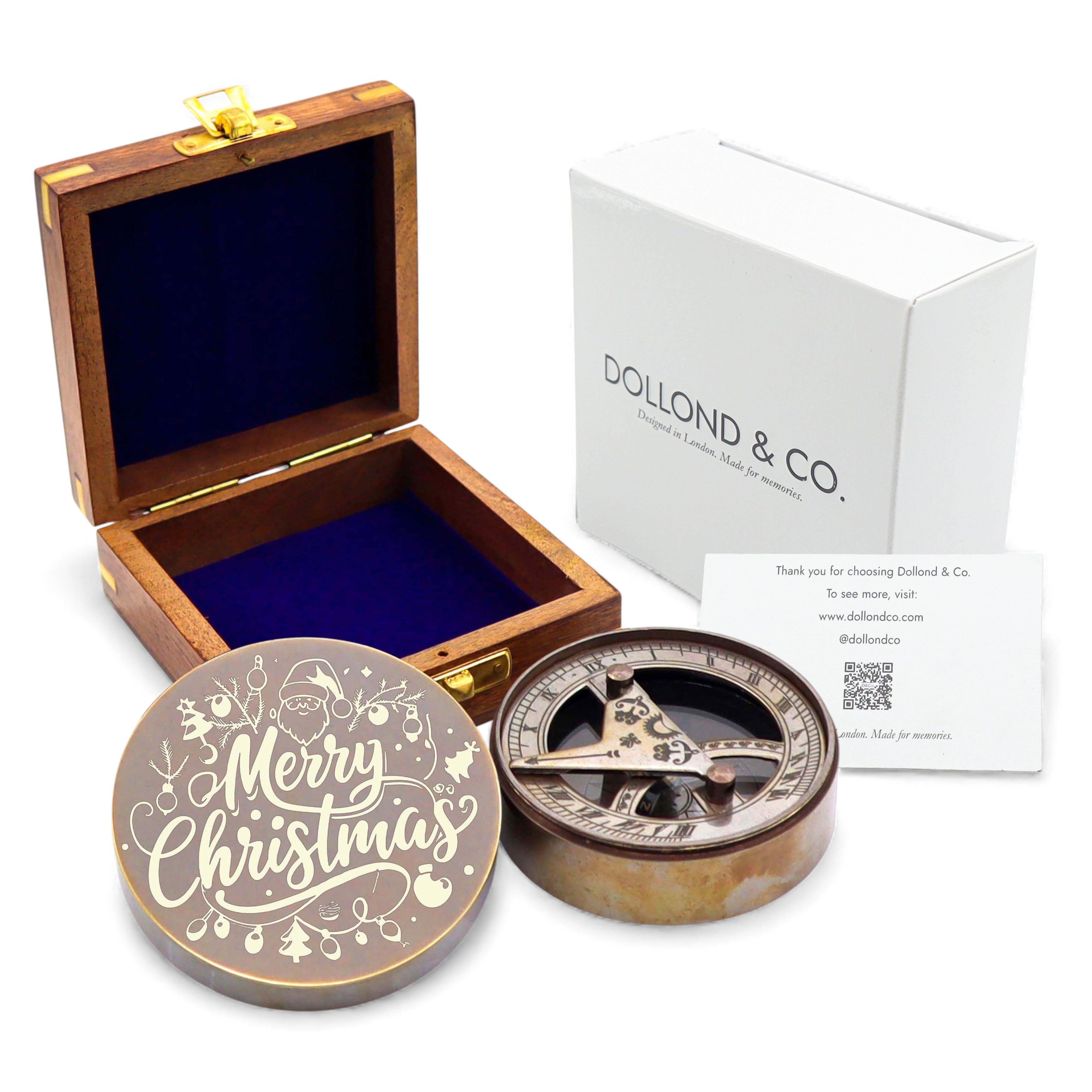 Personalised Bronze Signature Sundial Compass