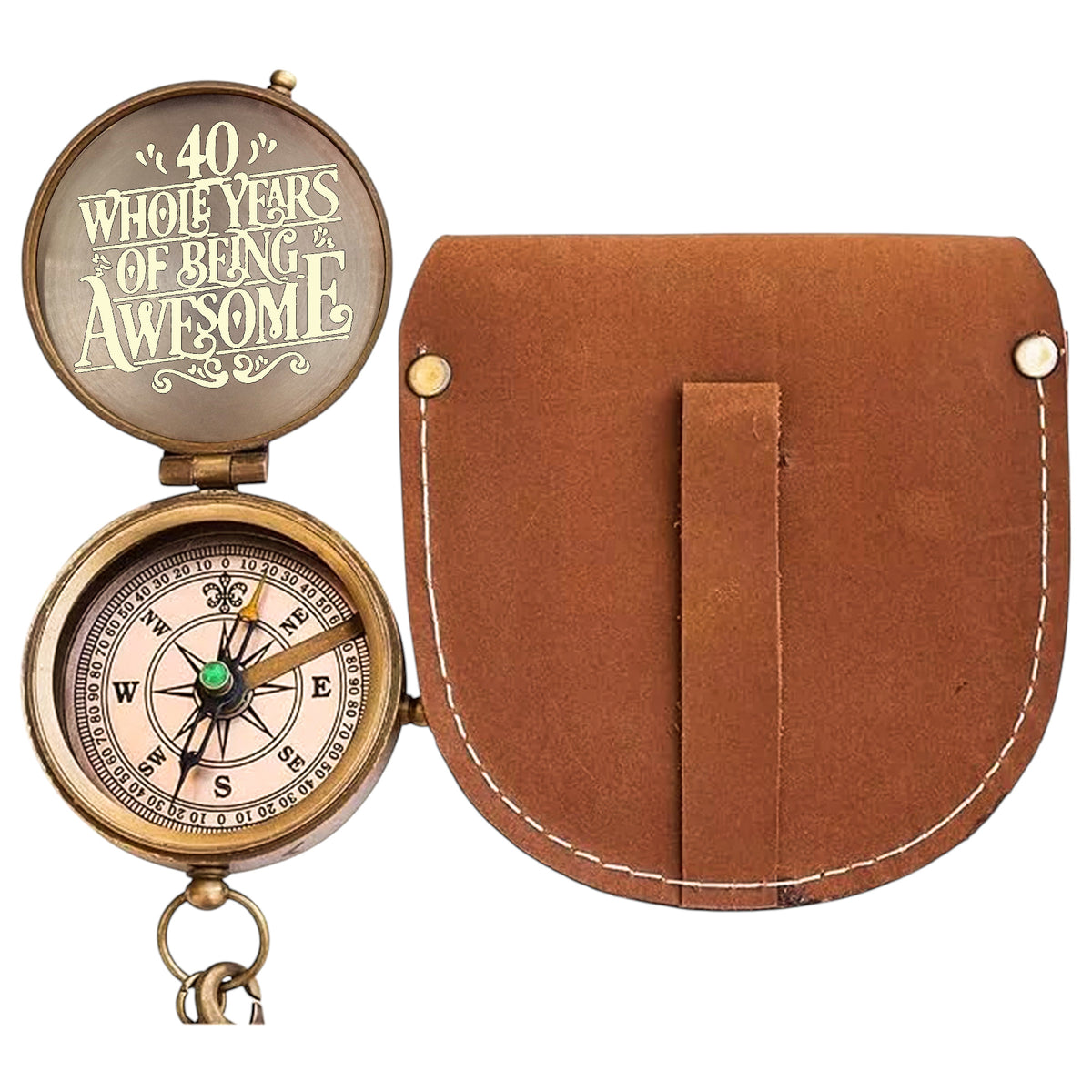 Personalised 40th Birthday Compass