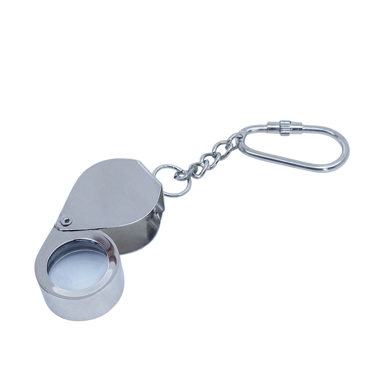 Custom Silver Colour Loupe Keyring