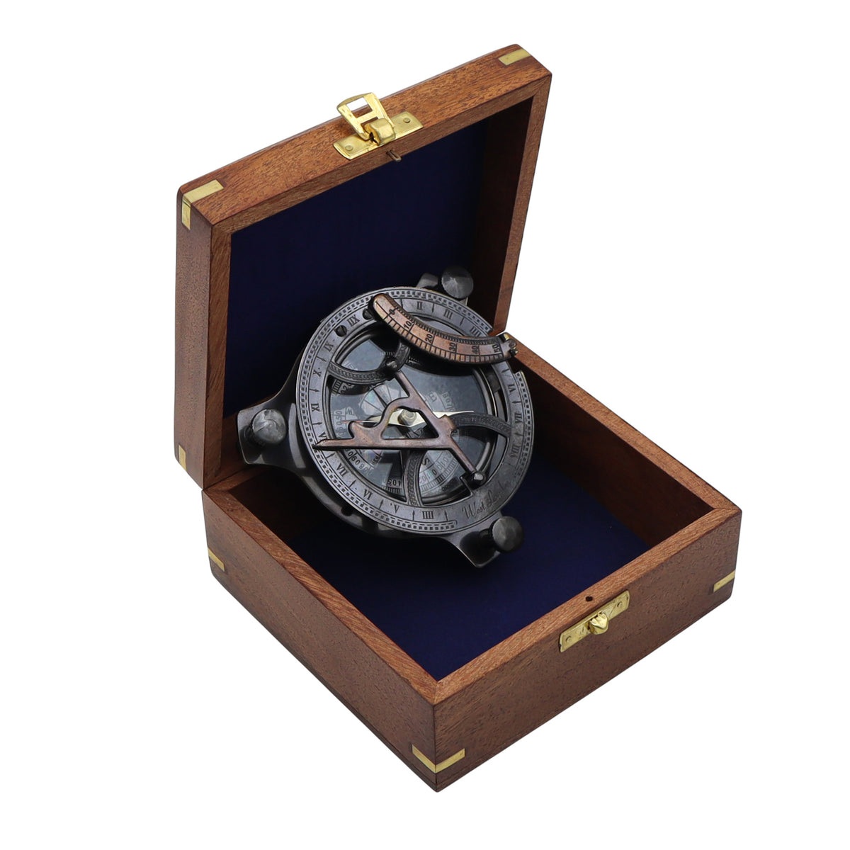 Personalised 4-Inch Gunmetal Sundial Compass