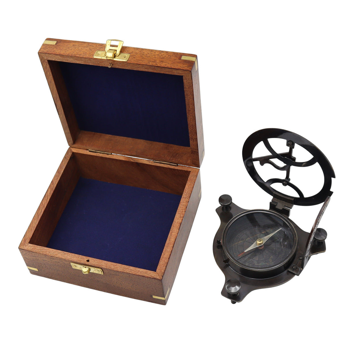 Personalised 4-Inch Gunmetal Sundial Compass