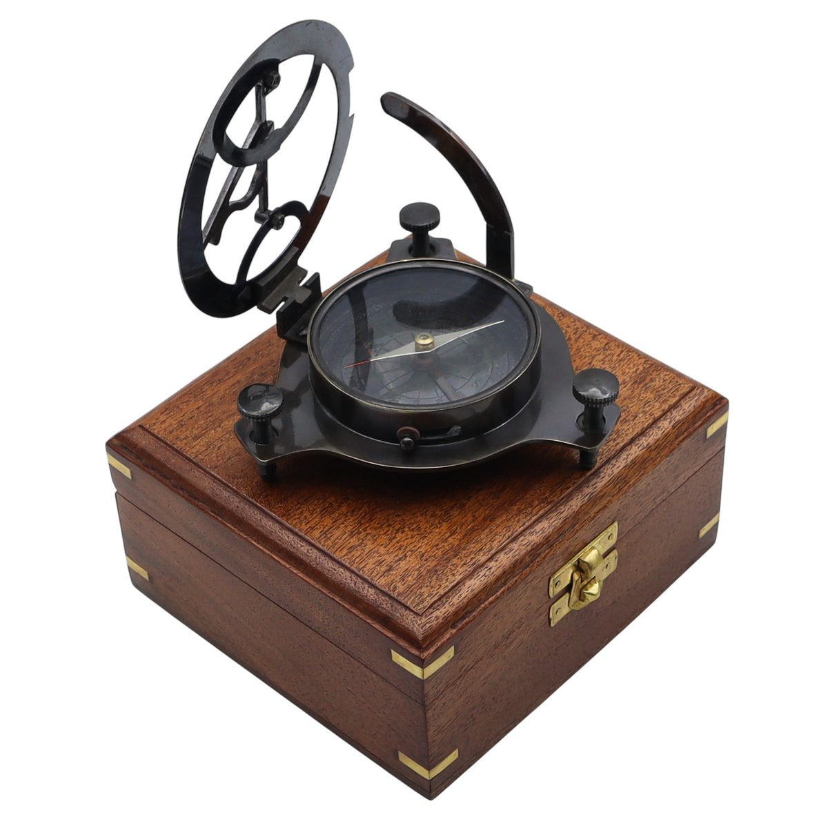 Personalised 4-Inch Gunmetal Sundial Compass