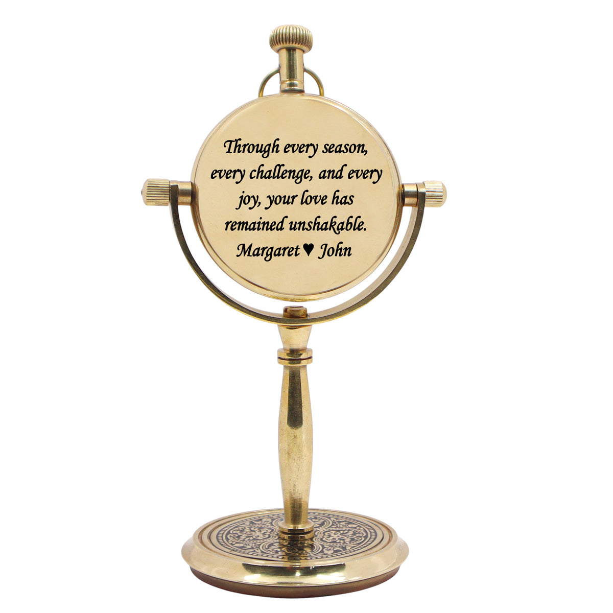 Personalised 50th Golden Anniversary Desk Clock
