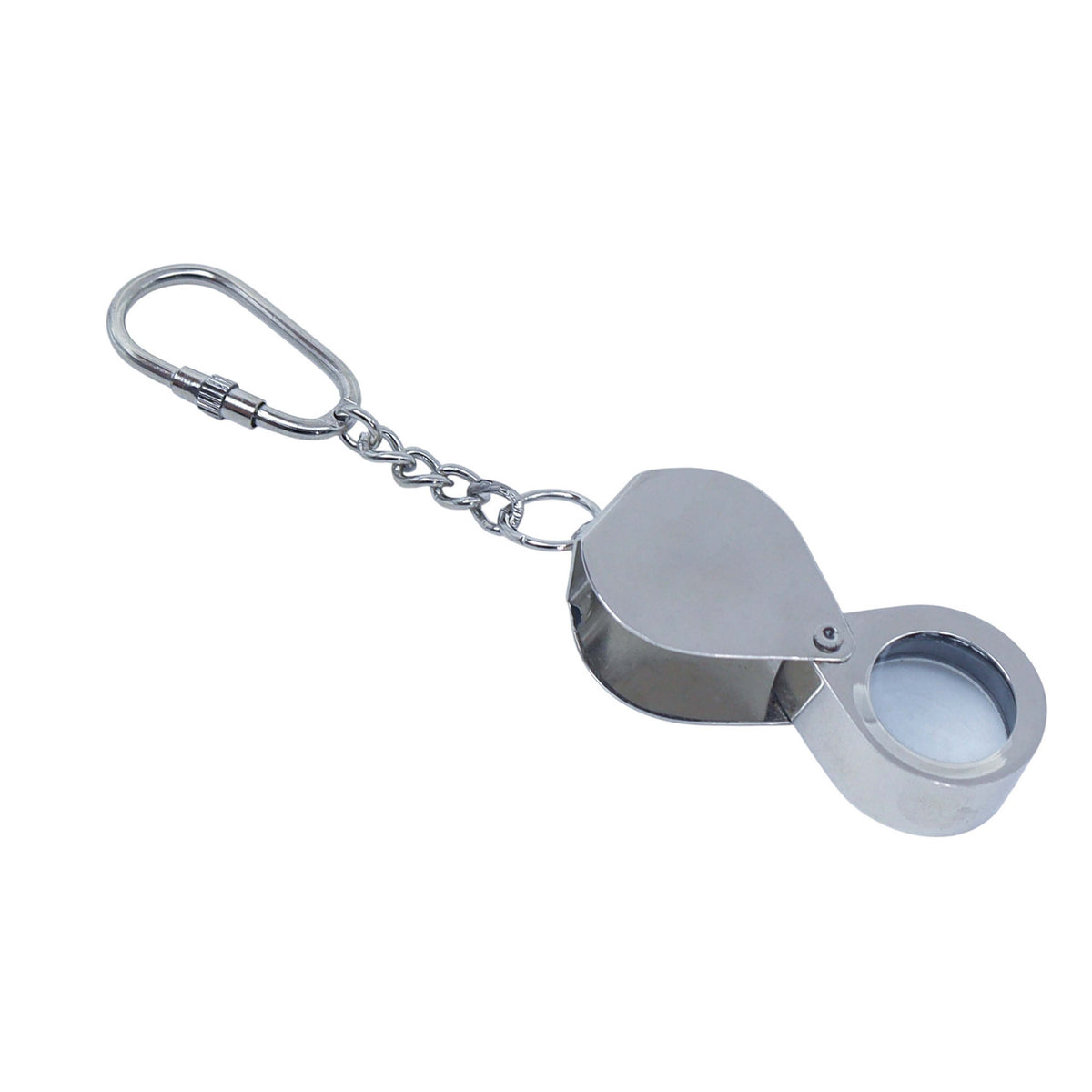 Custom Silver Colour Loupe Keyring