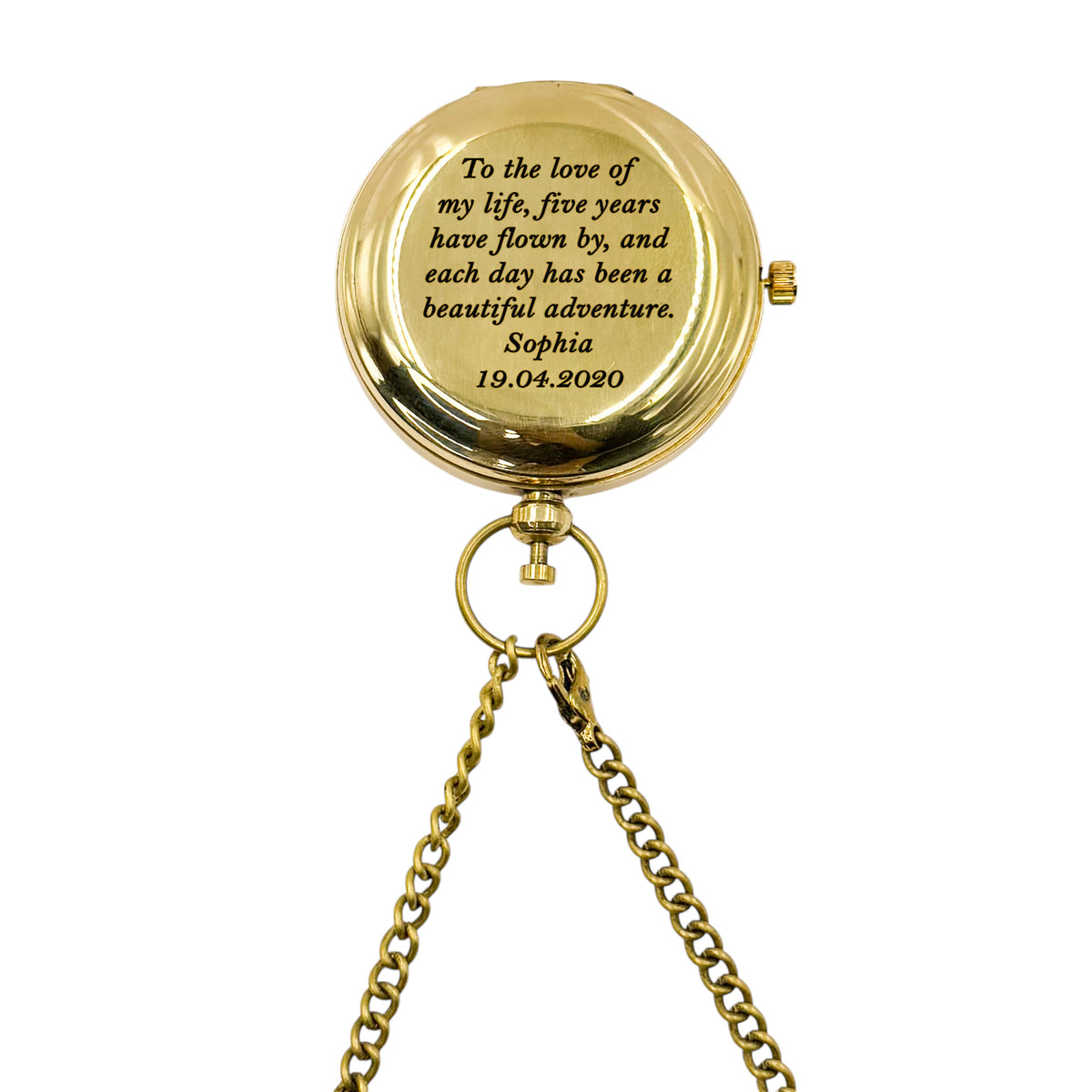 Personalised 5th Anniversary Pocket Watch