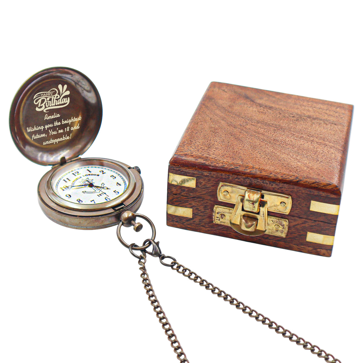 Engraved The Windsor Half Hunter Pocket Watch Gift