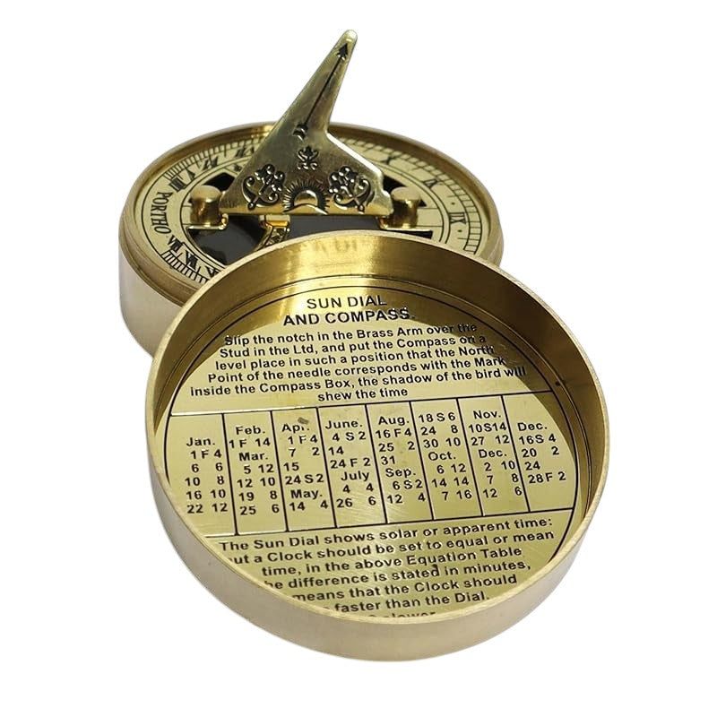 Signature Sundial Compass Gift – “Go Confidently” Quote by Henry David Thoreau