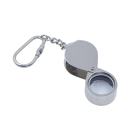 Custom Silver Colour Loupe Keyring