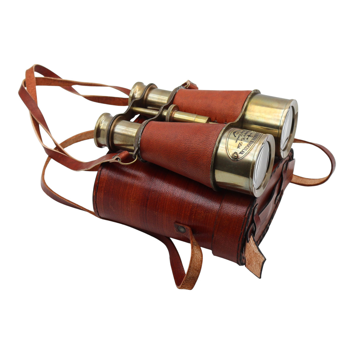 Personalised Bronze Binoculars with Leather Case
