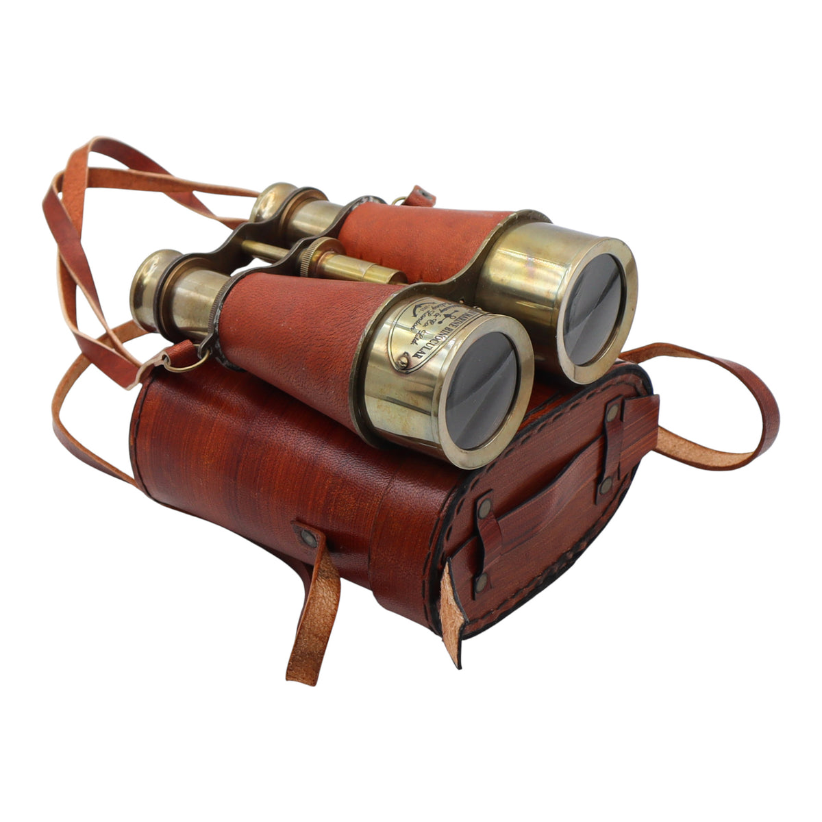 Personalised Bronze Binoculars with Leather Case