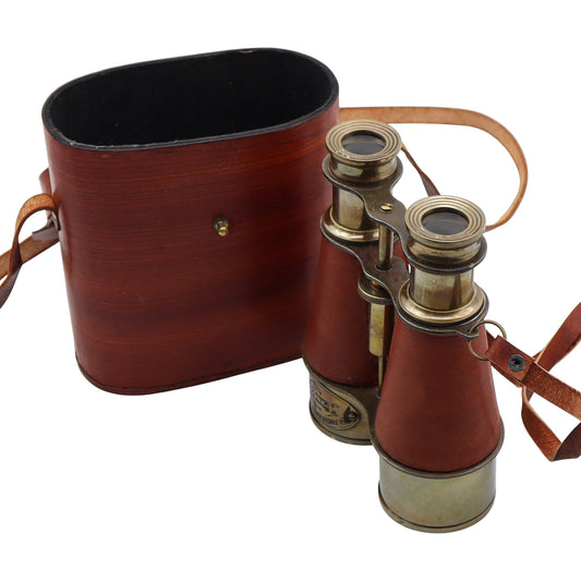 Personalised Bronze Binoculars with Leather Case