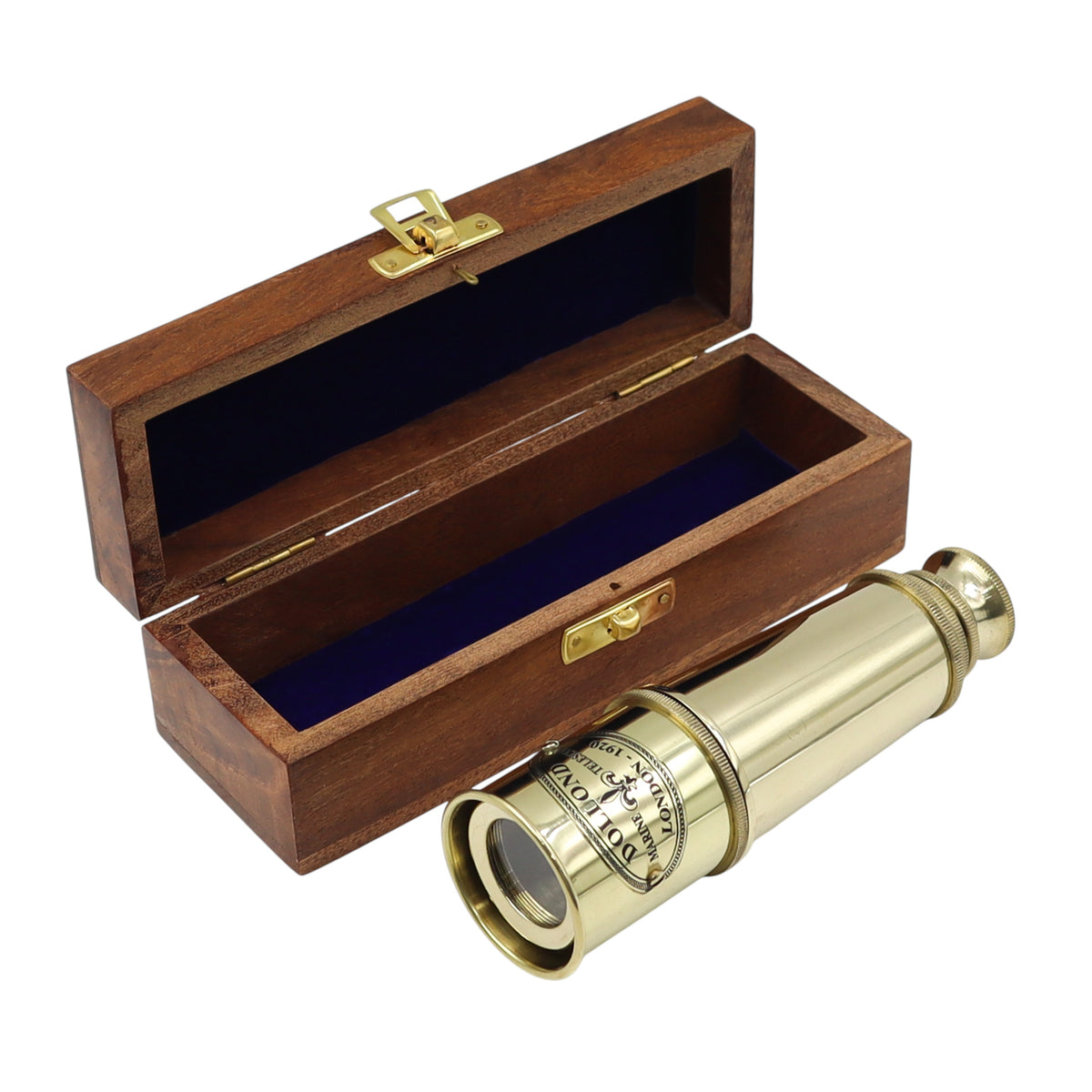 Personalised Brass Telescope with Box