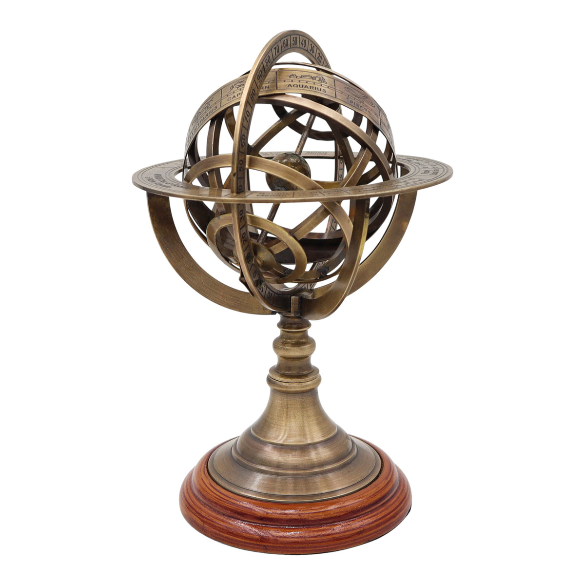 Customise 22 cm Armillary Globe with Wood Base