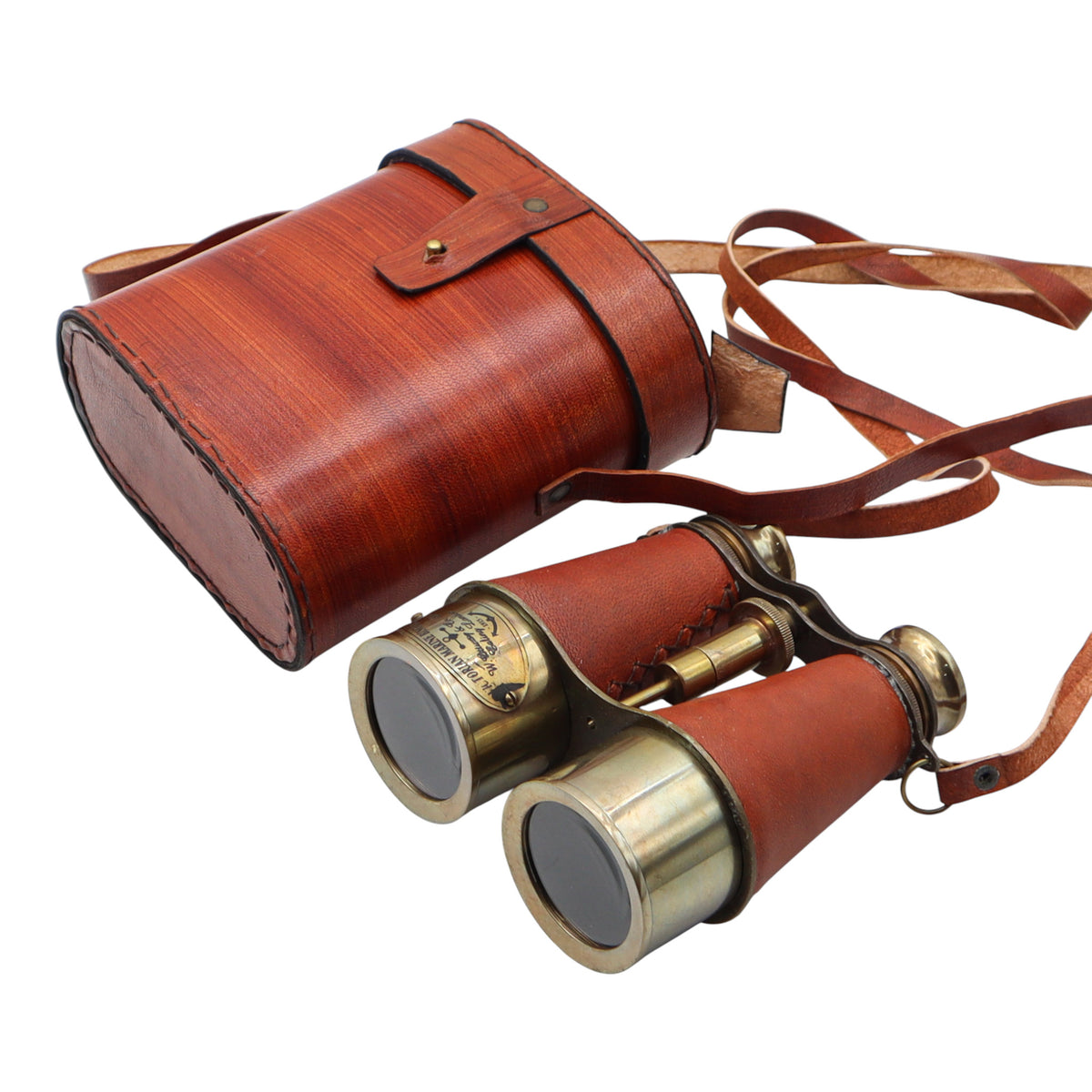 Personalised Bronze Binoculars with Leather Case