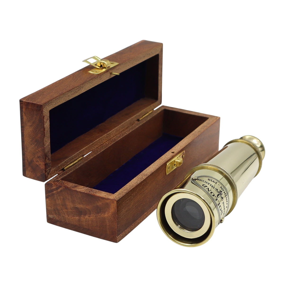 Personalised Brass Telescope with Box