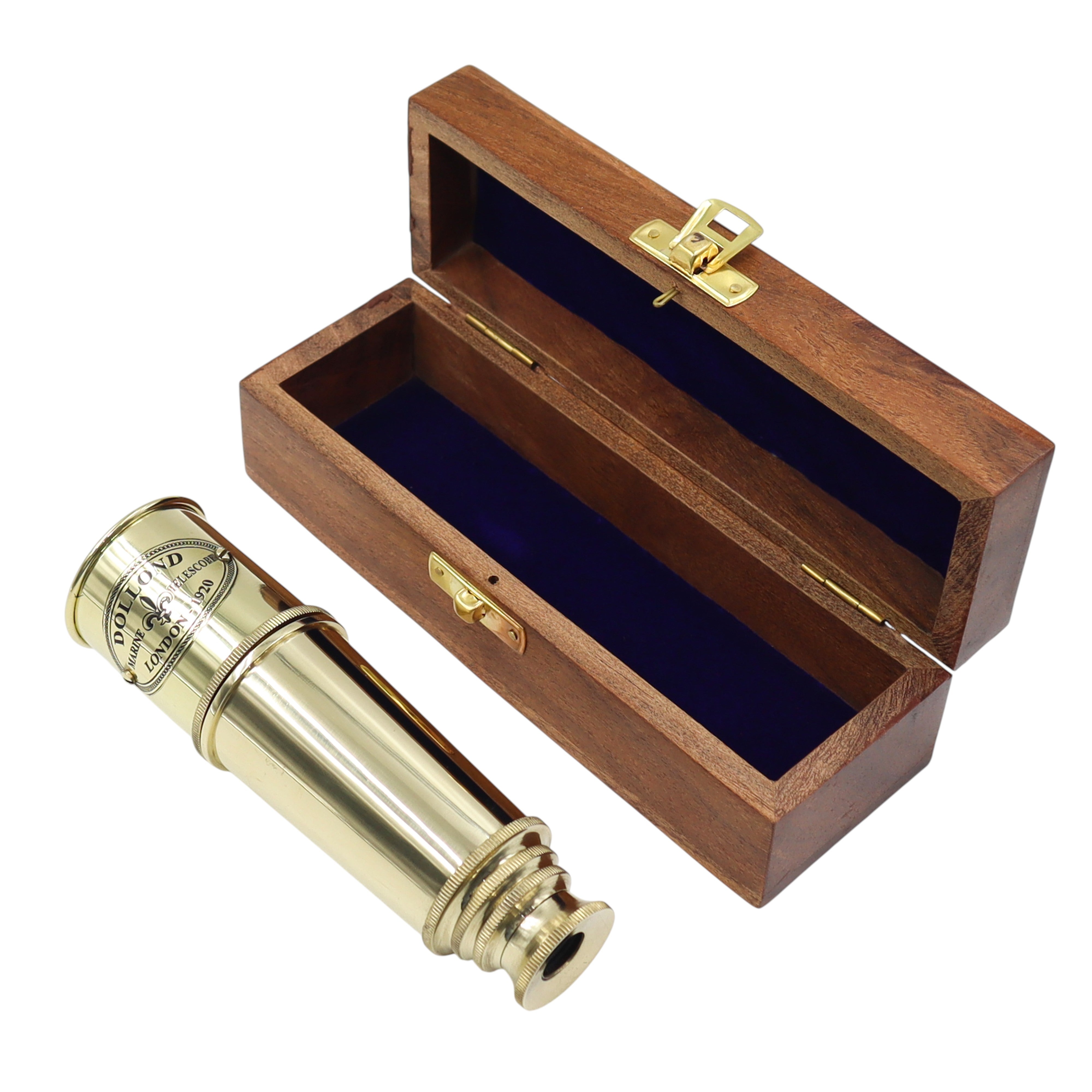 Personalised Brass Telescope with Box